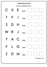 Alphabetical order homework ks1