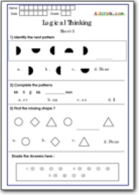 Reasoning and Logical Thinking for Grade 1, Olympiad Helper Worksheets