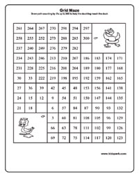 3's Up Maze Activity Sheet Grade 1,3rd Grade Math Worksheets,Printable