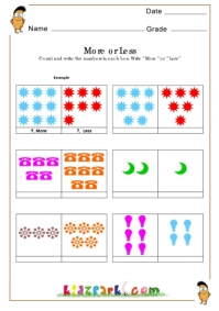 Printable Math Worksheet Different Shapes Counting,Kids Activity Sheets