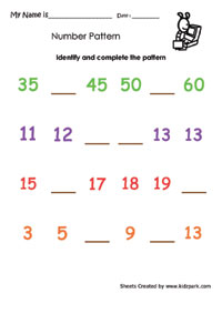 Simple Pattern Worksheet For Grade 2, Ordinal Numbers Activity Worksheets