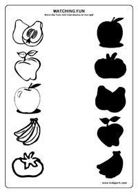 Fruits Worksheets,Play School Activity Sheets,Science Worksheets for Kids