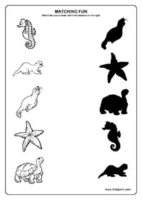 Sea Animals Worksheets,Home Schooling Worksheets,Ocean Animals for Kids